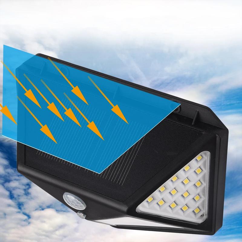 100 LED Solar-Induktions-Wandleuchte