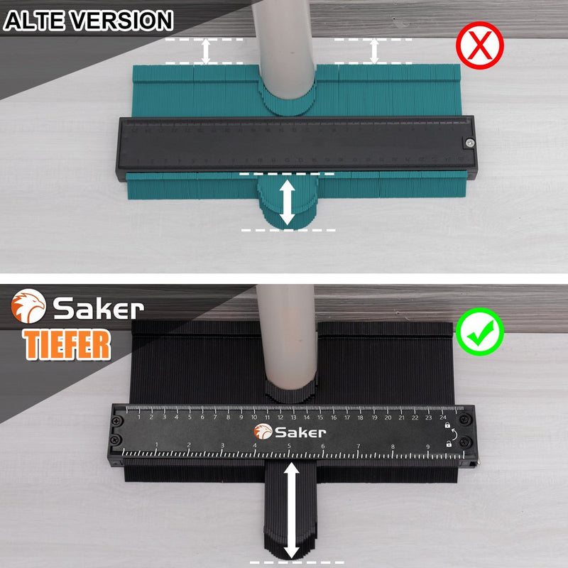 Saker® Konturenlehre Kontur-Vervielfältigungswerkzeug mit Fixierung