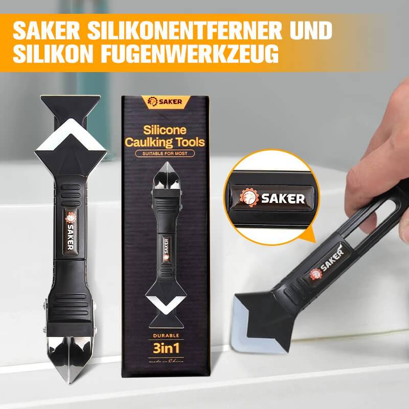 Saker® 3-in-1 Silikonentferner und Silikon Fugenwerkzeug