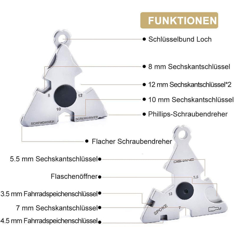 12-in-1 Multifunktions Taschensternwerkzeug Taschenwerkzeug