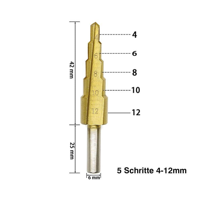 HSS Stufenbohrer Satz Set 3tlg