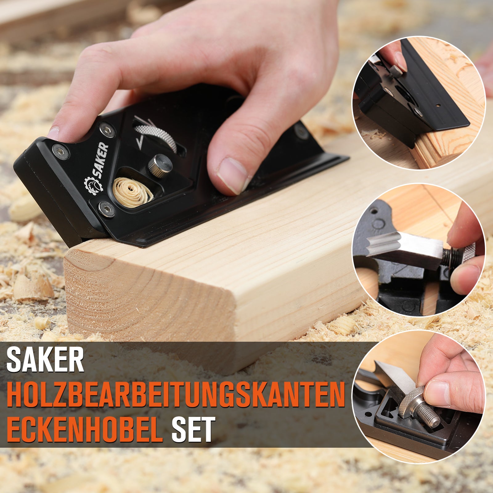 Saker® Holzbearbeitungskanten-Eckenhobel Set