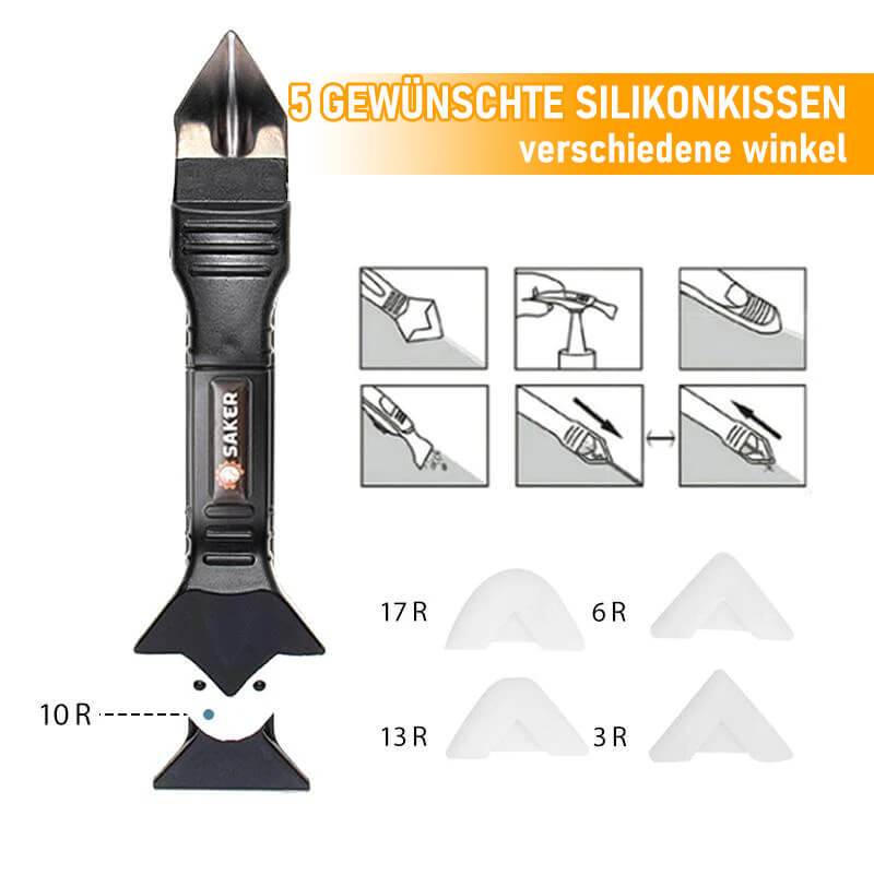 Saker® 3-in-1 Silikonentferner und Silikon Fugenwerkzeug