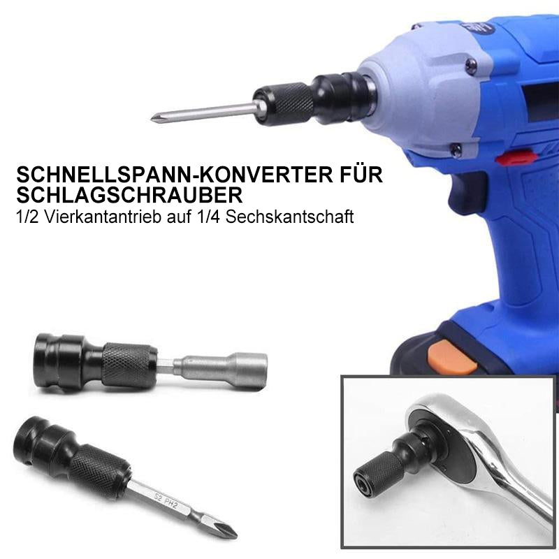 Stecknuss-Adapter 1/2-Zoll-Vierkantantantrieb auf 1/4-Zoll-Sechskantschaft