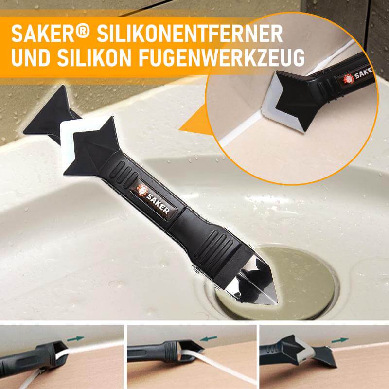 Saker® 3-in-1 Silikonentferner und Silikon Fugenwerkzeug