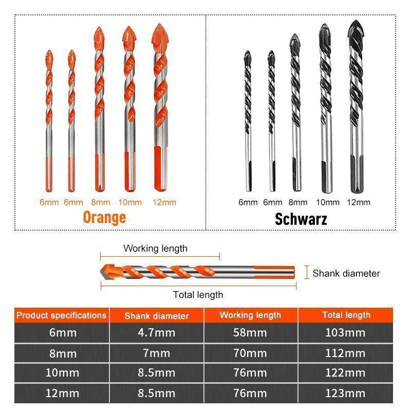 Multifunktionale Bohrer  große Härte Unbesiegbar 5PCS