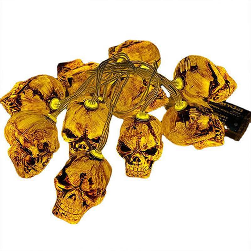 Halloween Gespenstisch Totenkopf Lichterkette