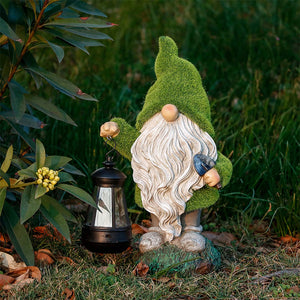 Solar Gartenzwerg Statue Licht-Schaufel und Lampe