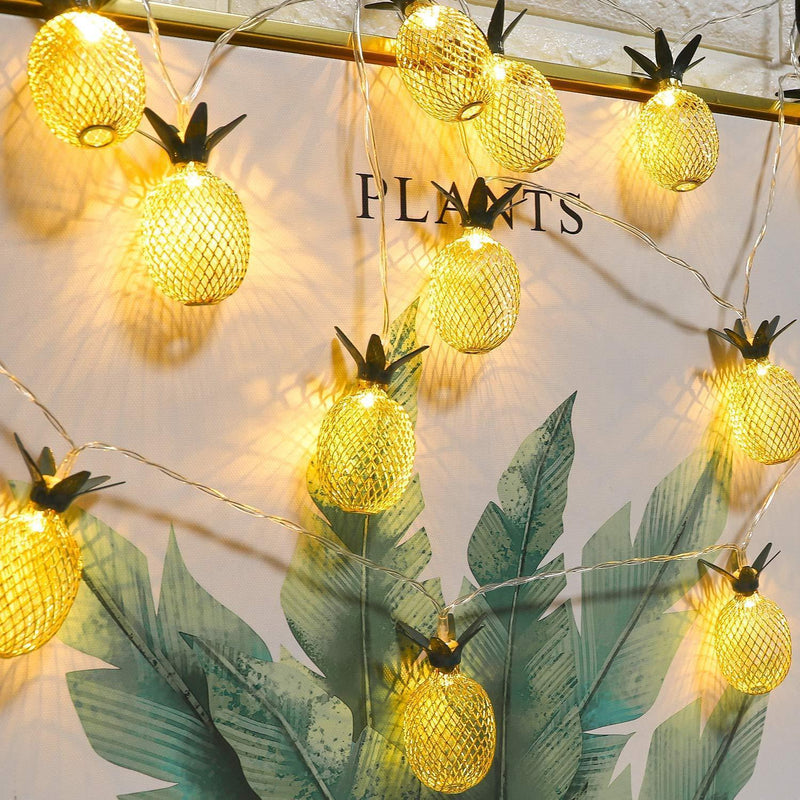 LED String Lichter mit Ananas Lampe