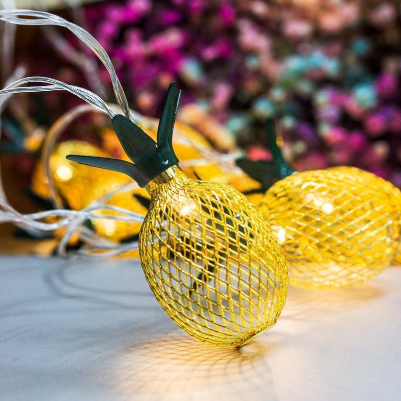 LED String Lichter mit Ananas Lampe