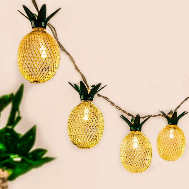 LED String Lichter mit Ananas Lampe