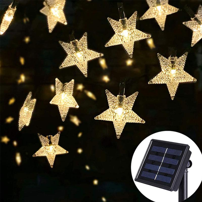 Solar Sternenform LED Garten Dekorative Lampenkette